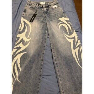 Fashion Nova Wide Leg Jeans Size 0